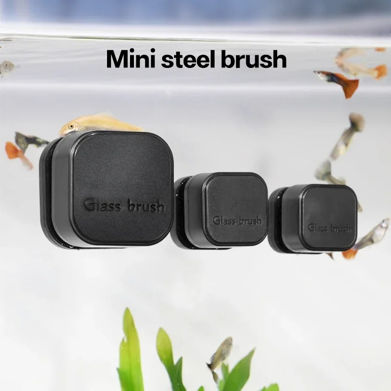 Marine Aquarium Glass Cleaner - Sikat Magnetik Persegi Mini Pembersih Kaca
