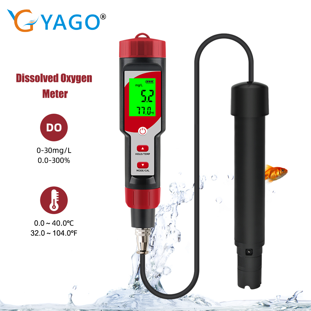 Marine Aquarium Test Kit - Pengukur oksigen terlarut Digital, dengan ATC