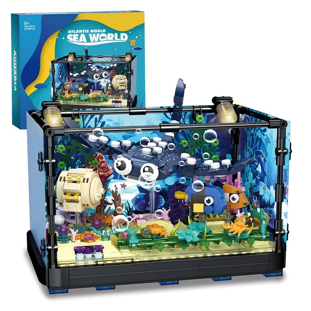 Marine Aquarium Cube - Set Bangunan Akuarium Ikan - Mainan