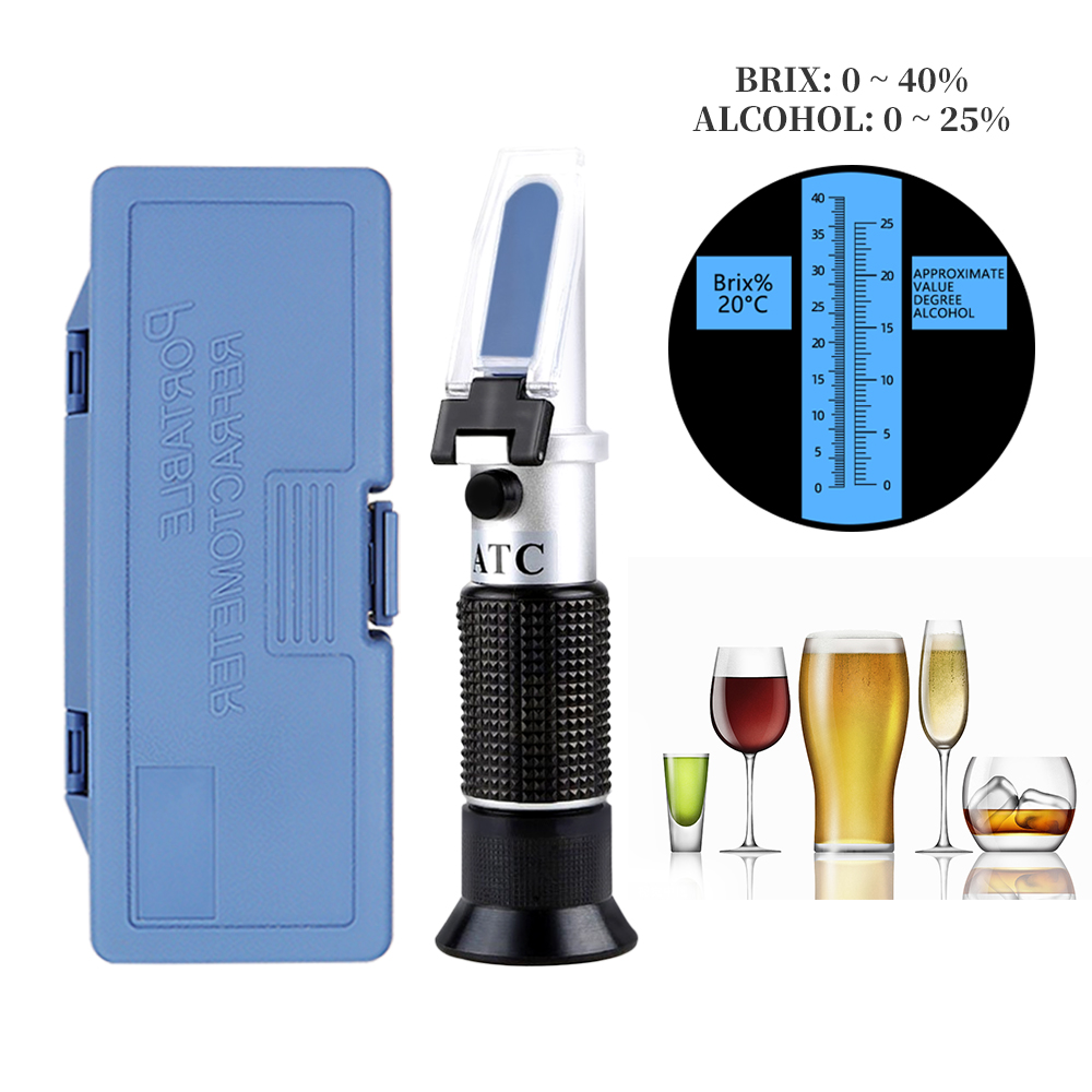 Marine Aquarium Refractometer - 2 in 1 Handheld alkohol Brix