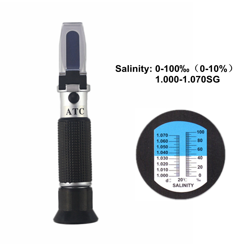 Marine Aquarium Refractometer - Refraktometer Salinitas 0-10% 1.000-1.070SG Salometer Optik
