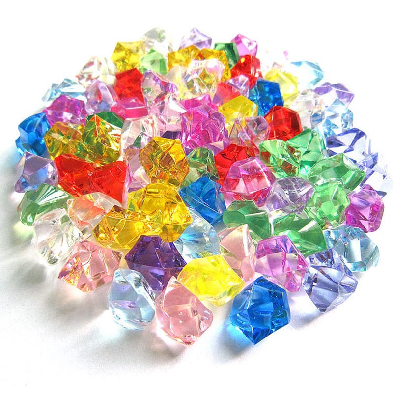 Marine Aquarium Cube - 100 Buah Batu Akrilik Kristal Es