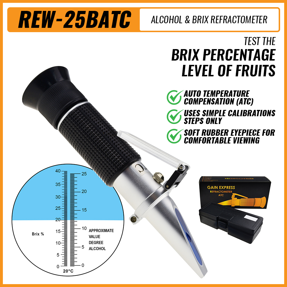 Marine Aquarium Refractometer - Refraktometer Alkohol Meter Glukosa dengan ATC