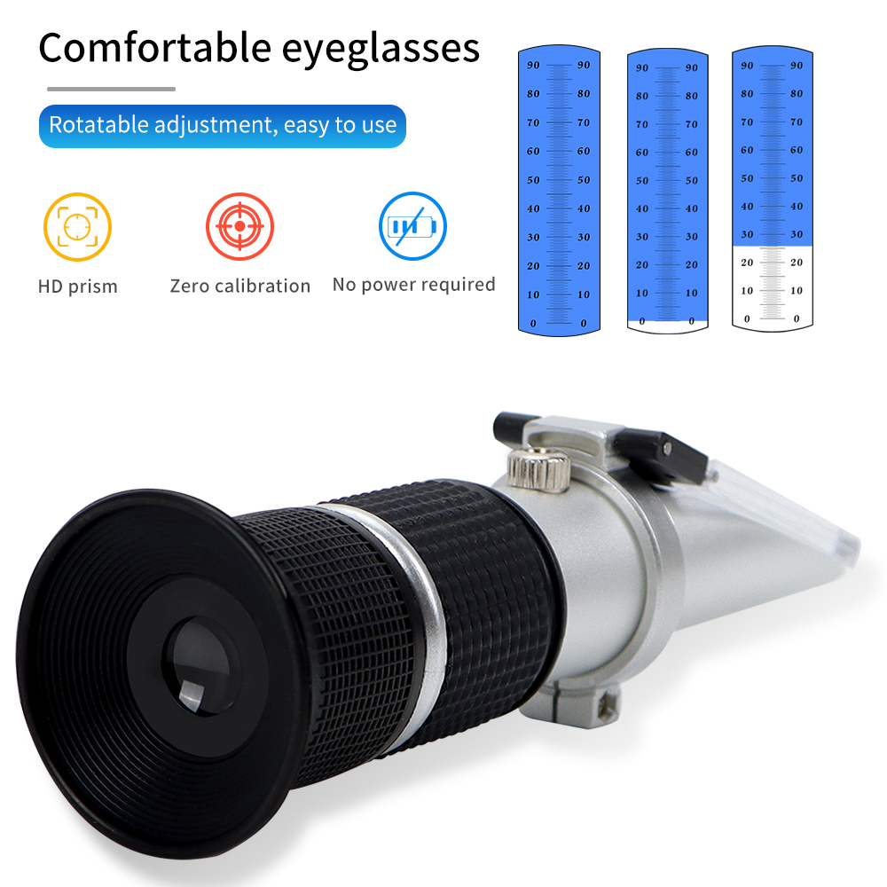 Marine Aquarium Refractometer - Refraktometer Brix Genggam 0-90% Pengukur Kadar