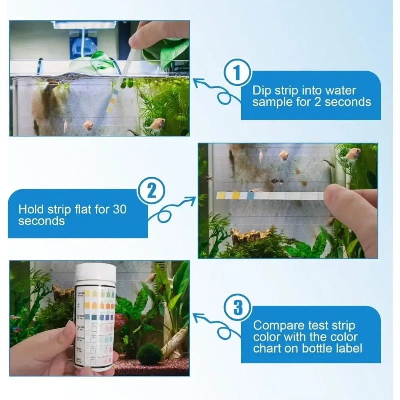 Strip Tes PH Akuarium, Strip T - Marine Aquarium Test Kit ulasan dan harga
