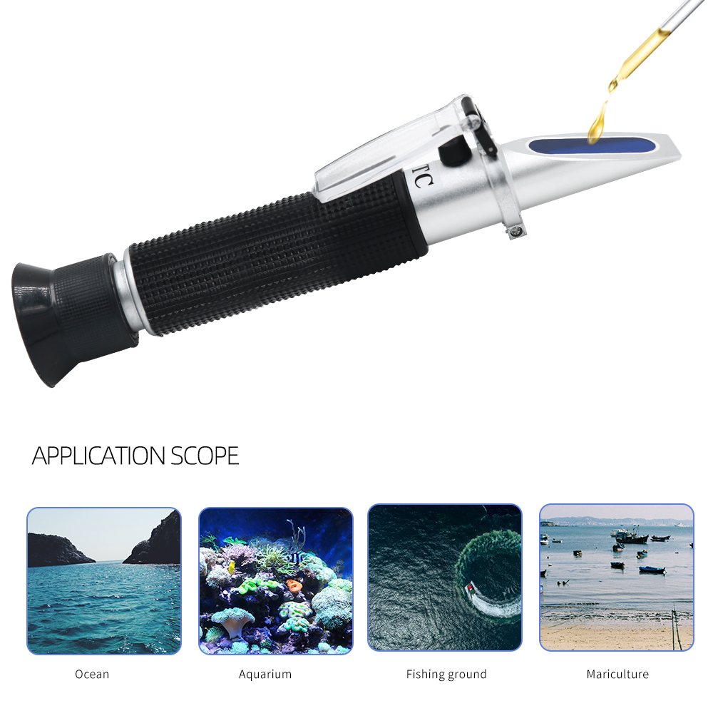 3 in 1 Handheld 0-1 10% refrak - Marine Aquarium Refractometer ulasan dan harga