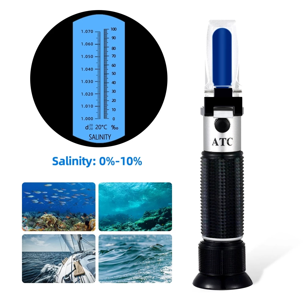Refraktometer Salinitas 0-10%  - Marine Aquarium Refractometer ulasan dan harga