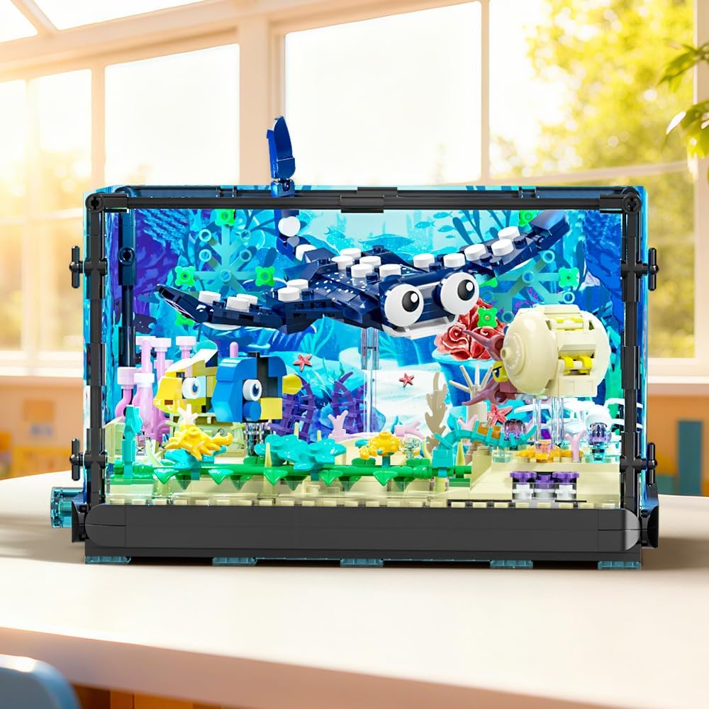 Set Bangunan Akuarium Ikan - M - Marine Aquarium Cube ulasan dan harga