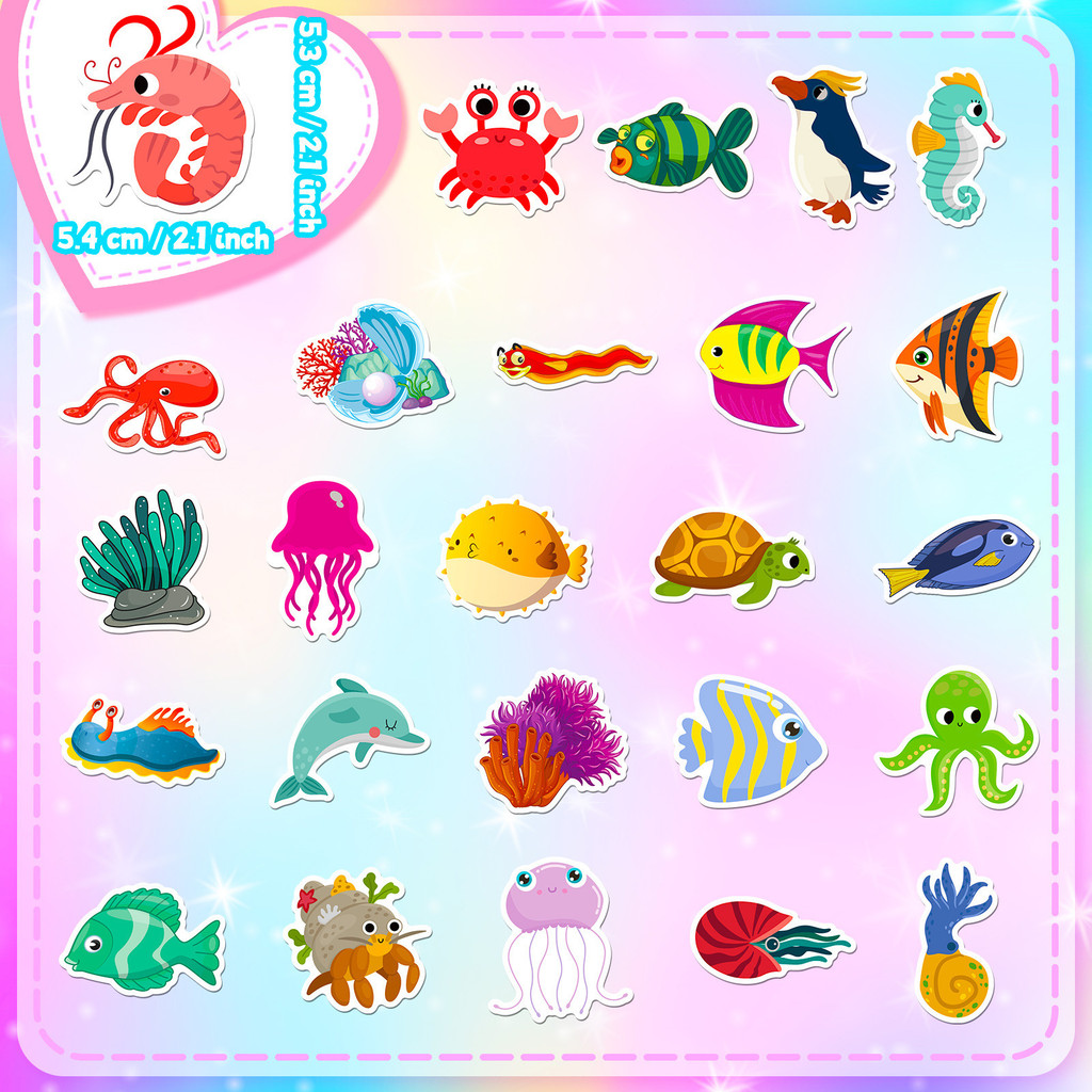 50 Buah Stiker Kehidupan Laut  - Marine Aquarium & Regional Centre ulasan dan harga