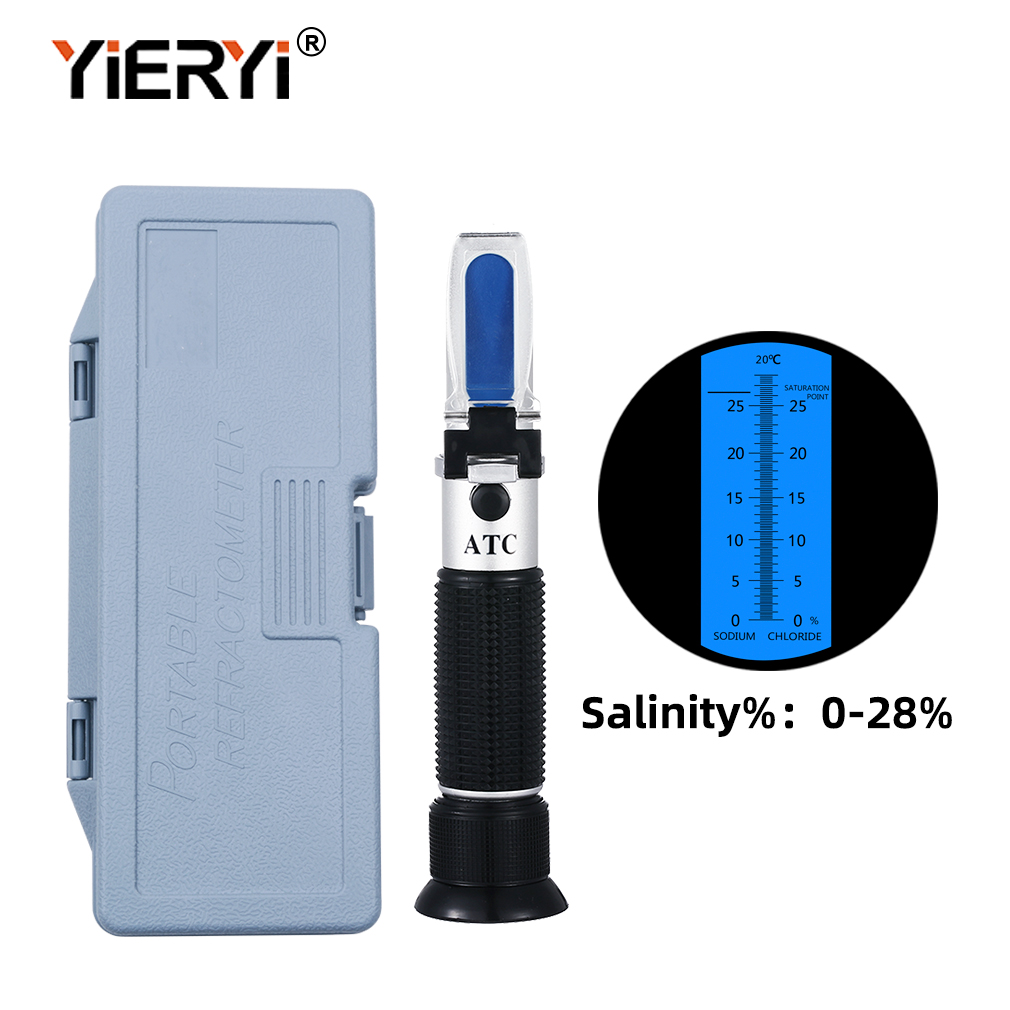 Yieryi Portabel 0-28% Refrakto - Marine Aquarium Refractometer ulasan dan harga