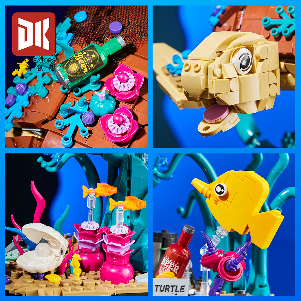 1271PCS Set Blok Bangunan Peny - Marine Aquarium Cube ulasan dan harga