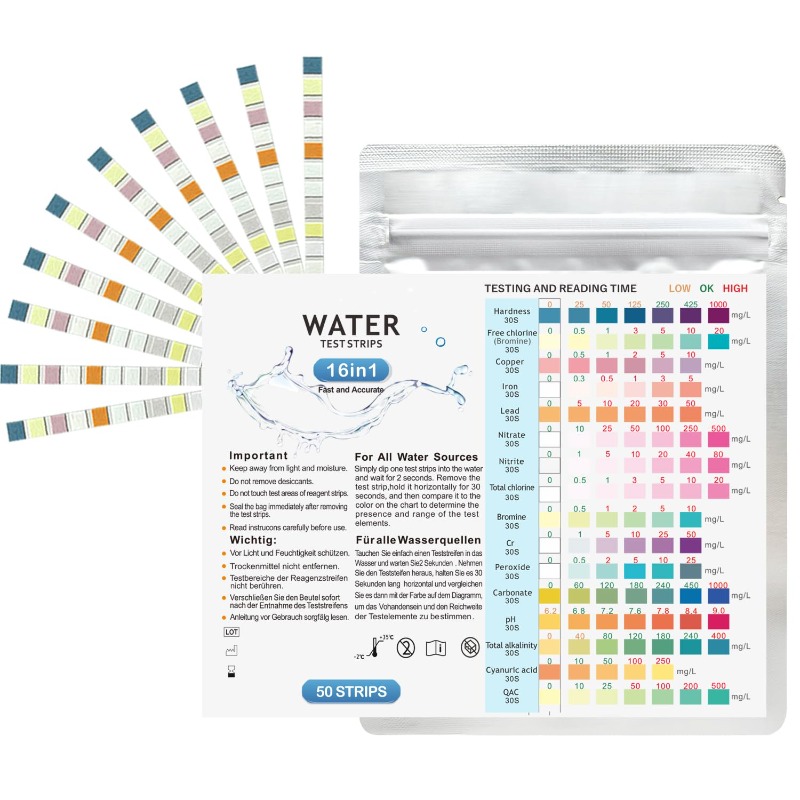 Strip Tes Akuarium Kit Tes Kua - Marine Aquarium Test Kit ulasan dan harga