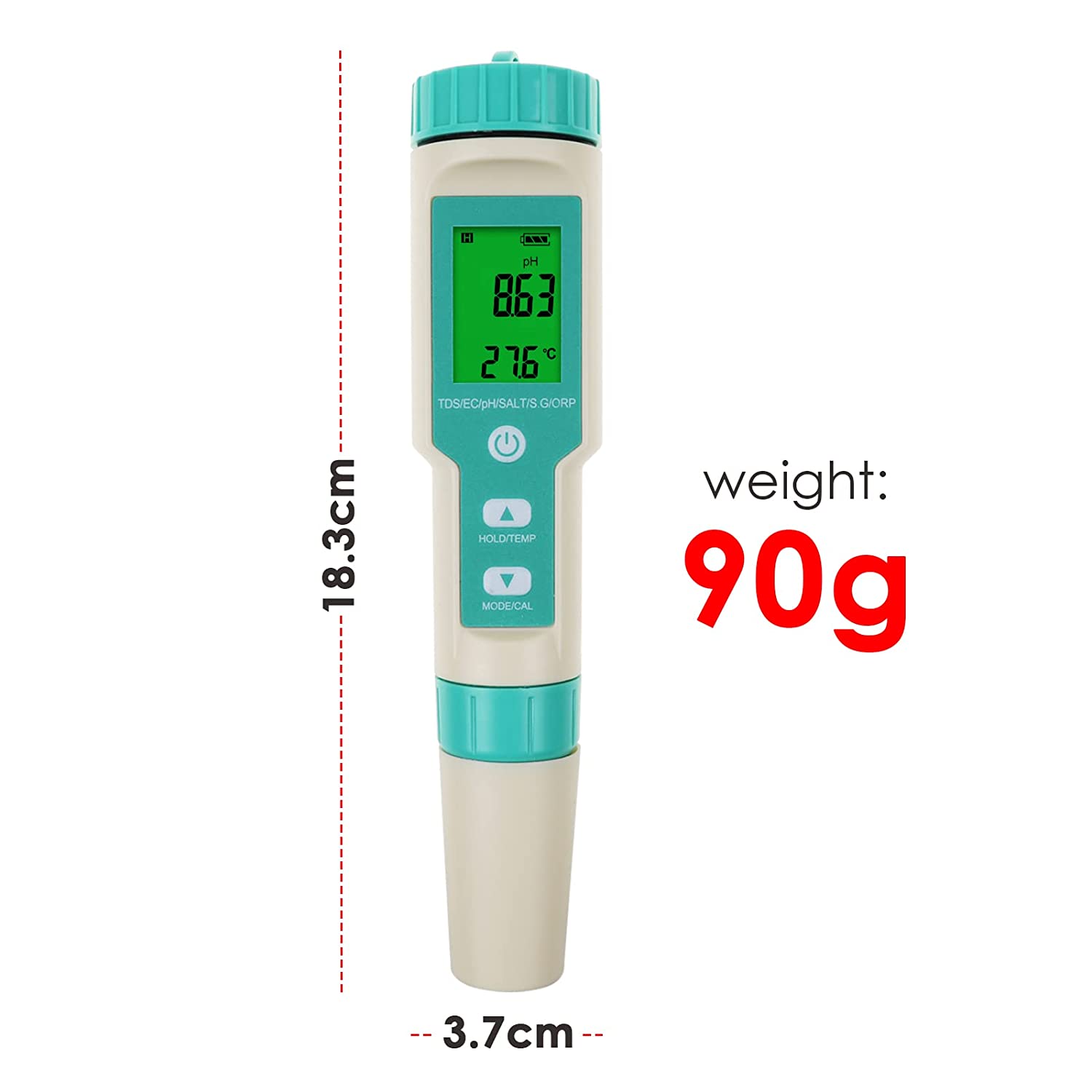 Bluetooth 7 in 1 pH TDS EC ORP - Marine Aquarium Test Kit ulasan dan harga