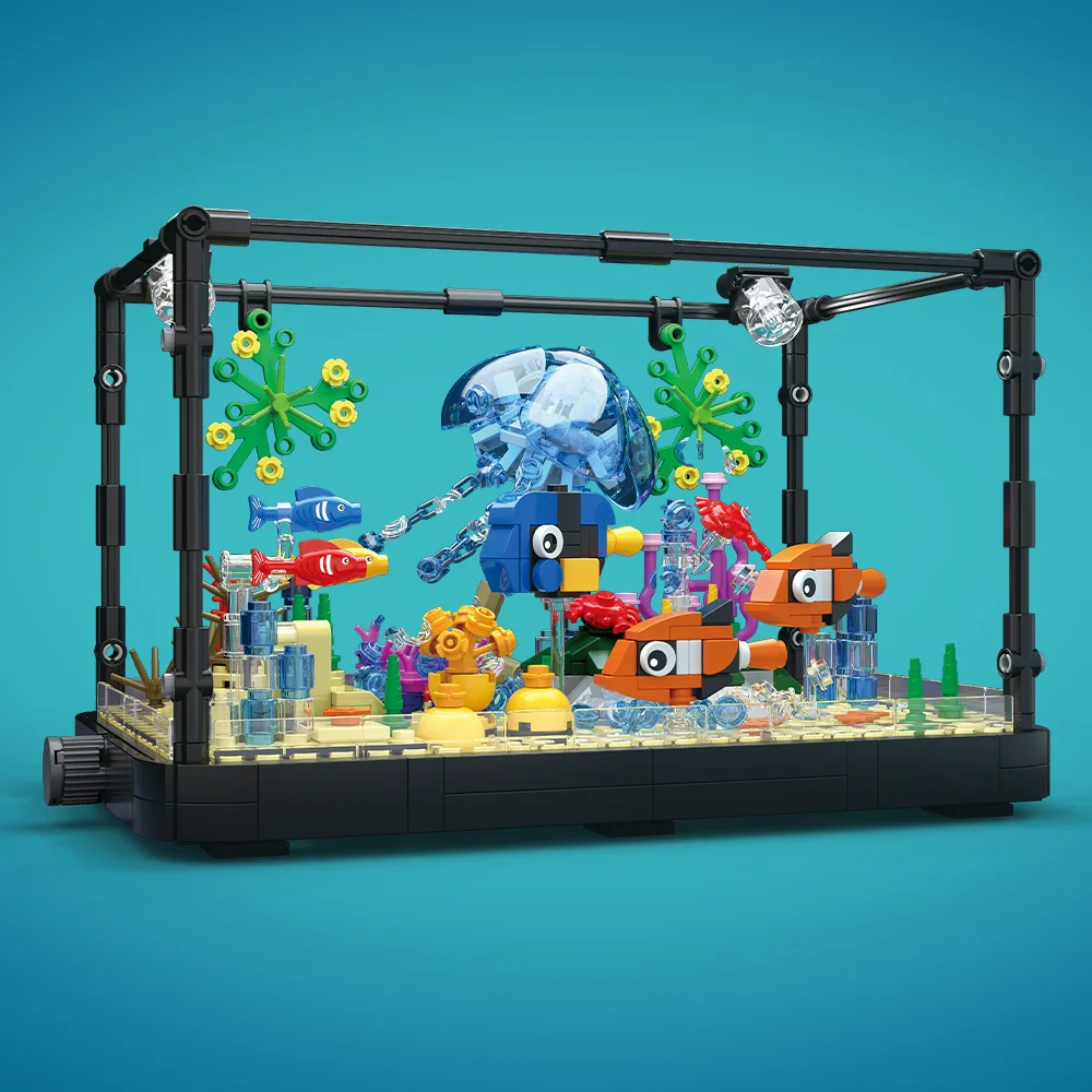 Set Blok Bangunan Akuarium den - Marine Aquarium Cube ulasan dan harga