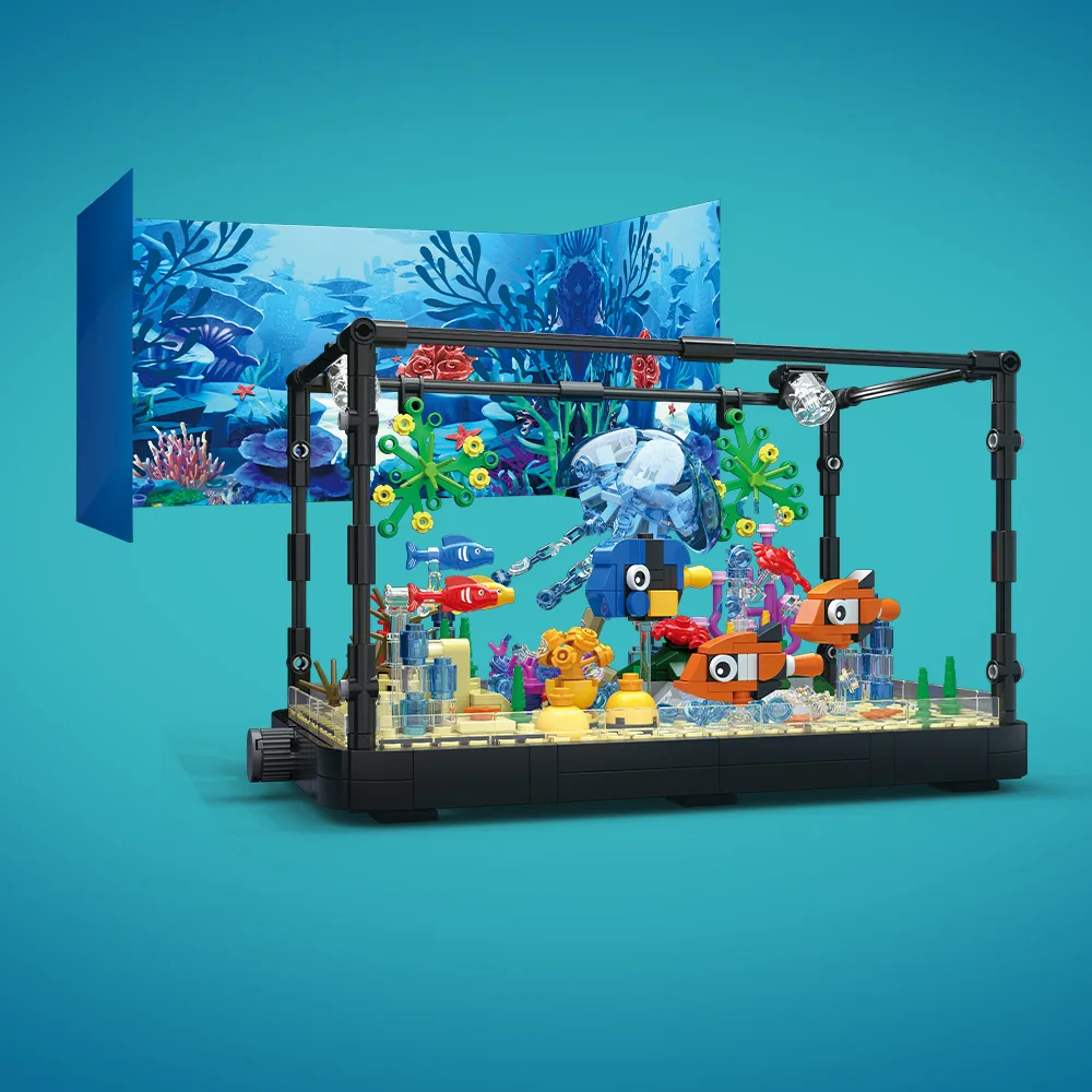Set Blok Bangunan Akuarium den - Marine Aquarium Cube ulasan dan harga