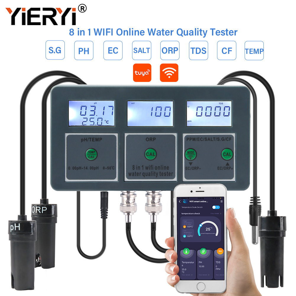 Yieryi WiFi Tuya Smart PH ORP  - Marine Aquarium Test Kit ulasan dan harga